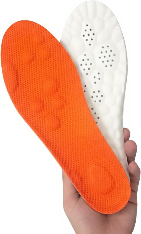 2026 New  Insoles for Men and Women - 4D Soft Massage Soles Memory Foam Cloud Insoles, Anti-Fatigue, Shock Absorption, Foot Pain Relief