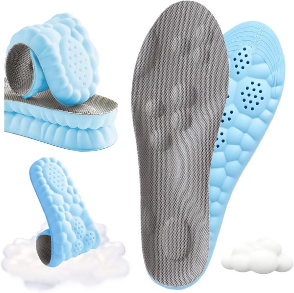 2026 New  Insoles for Men and Women, Cloud Memory Foam Super Soft, Relieve Foot Pain, Day-Long Comfort, Anti-Fatigue & Shock Absorption