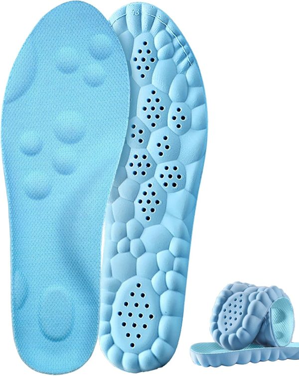 Plantar Fasciitis Feet Insoles,Cloud Insole for Men & Women, Support Orthotics, Energizing Comfort Shoe Insert, Breathable & Sweat-Absorbent, Arch Support Insole